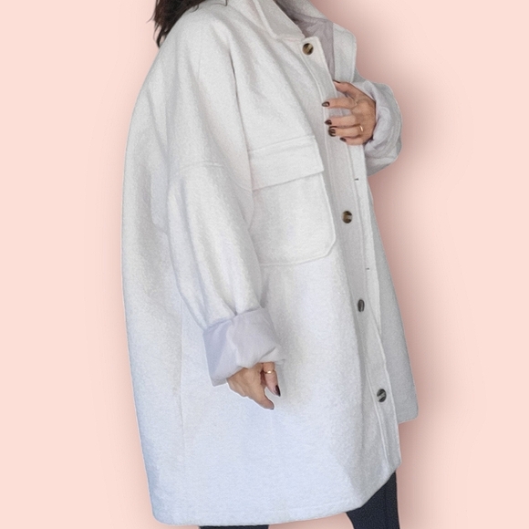 misguided plus lilac oversized jacket - Picture 2 of 5